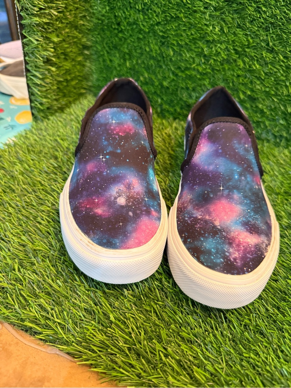 Vans women’s Galaxy Print Slip-On Sneakers - Multicolor size 8.0